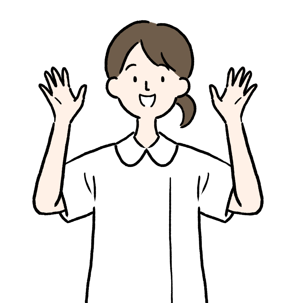 いないいないばあ (ばあ) [看護師] のイラスト
