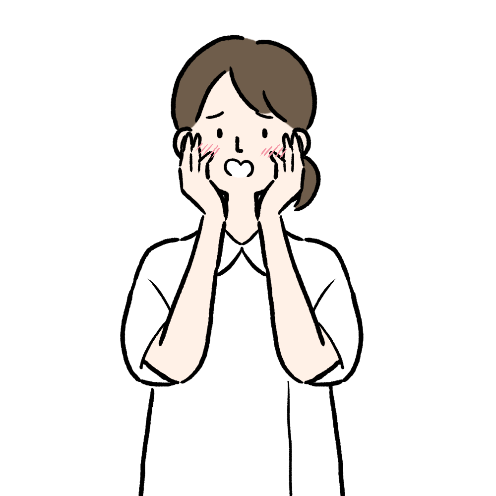 照れ顔 [看護師] のイラスト