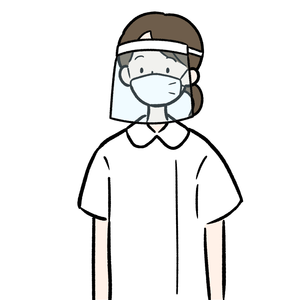 フェイスシールド [看護師] のイラスト