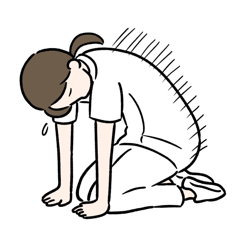 挫折 [看護師] のイラスト