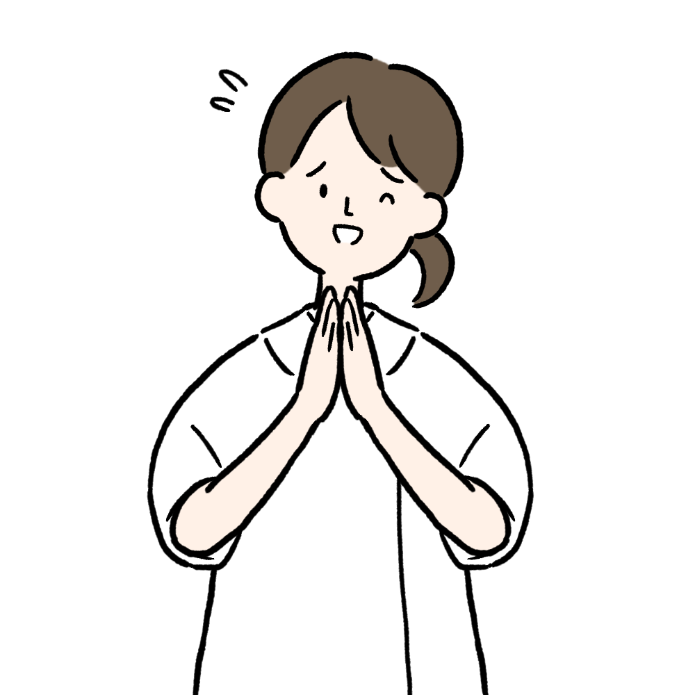 お願い・おねだり [看護師] のイラスト