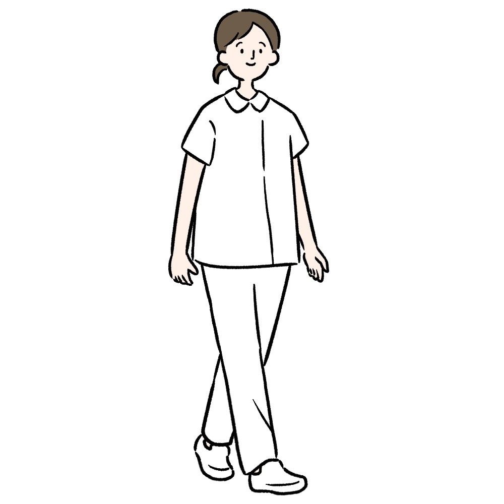 歩く [看護師] のイラスト