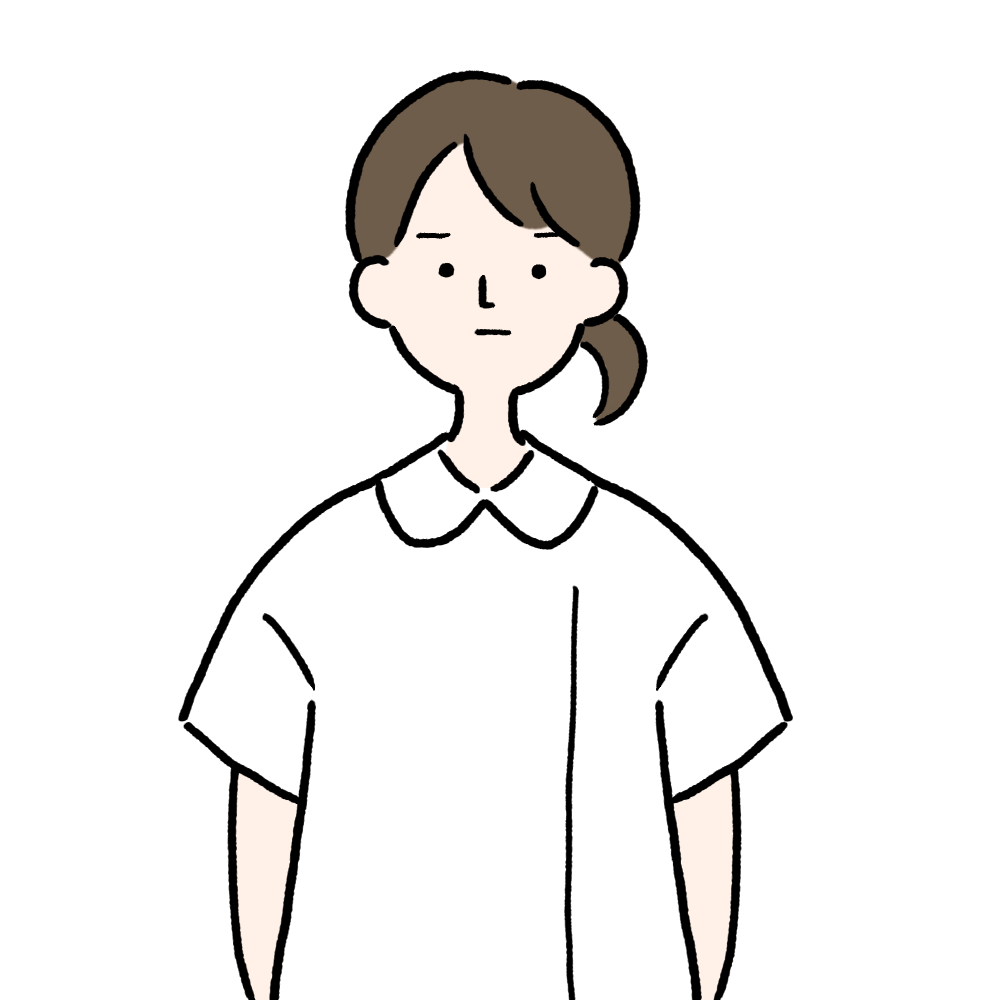 真顔 [看護師] のイラスト