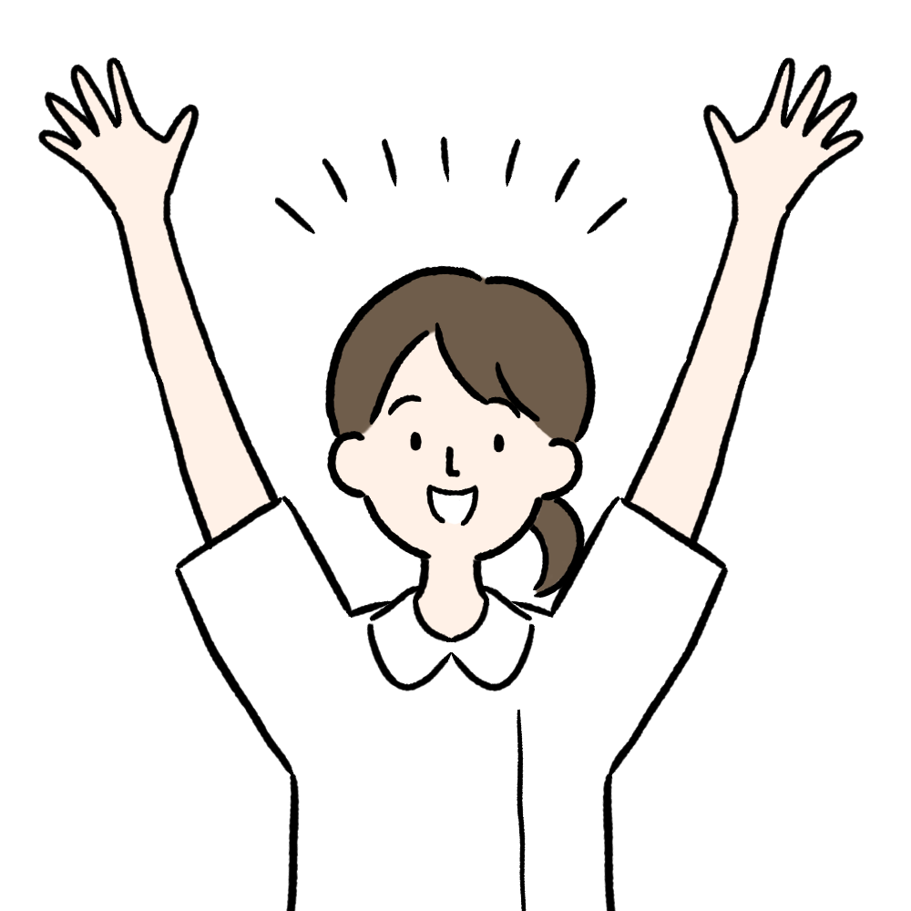 バンザイ [看護師] のイラスト
