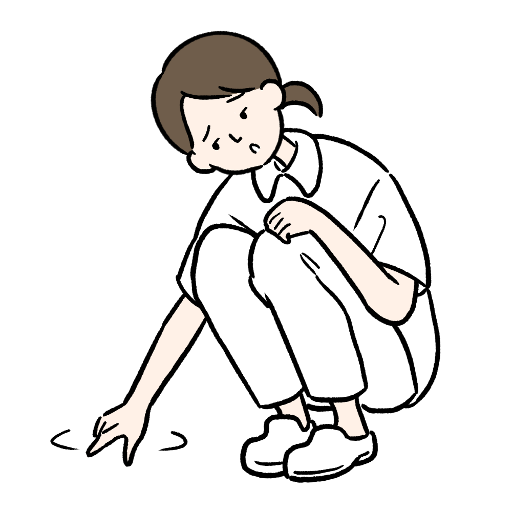 しょんぼり [看護師] のイラスト
