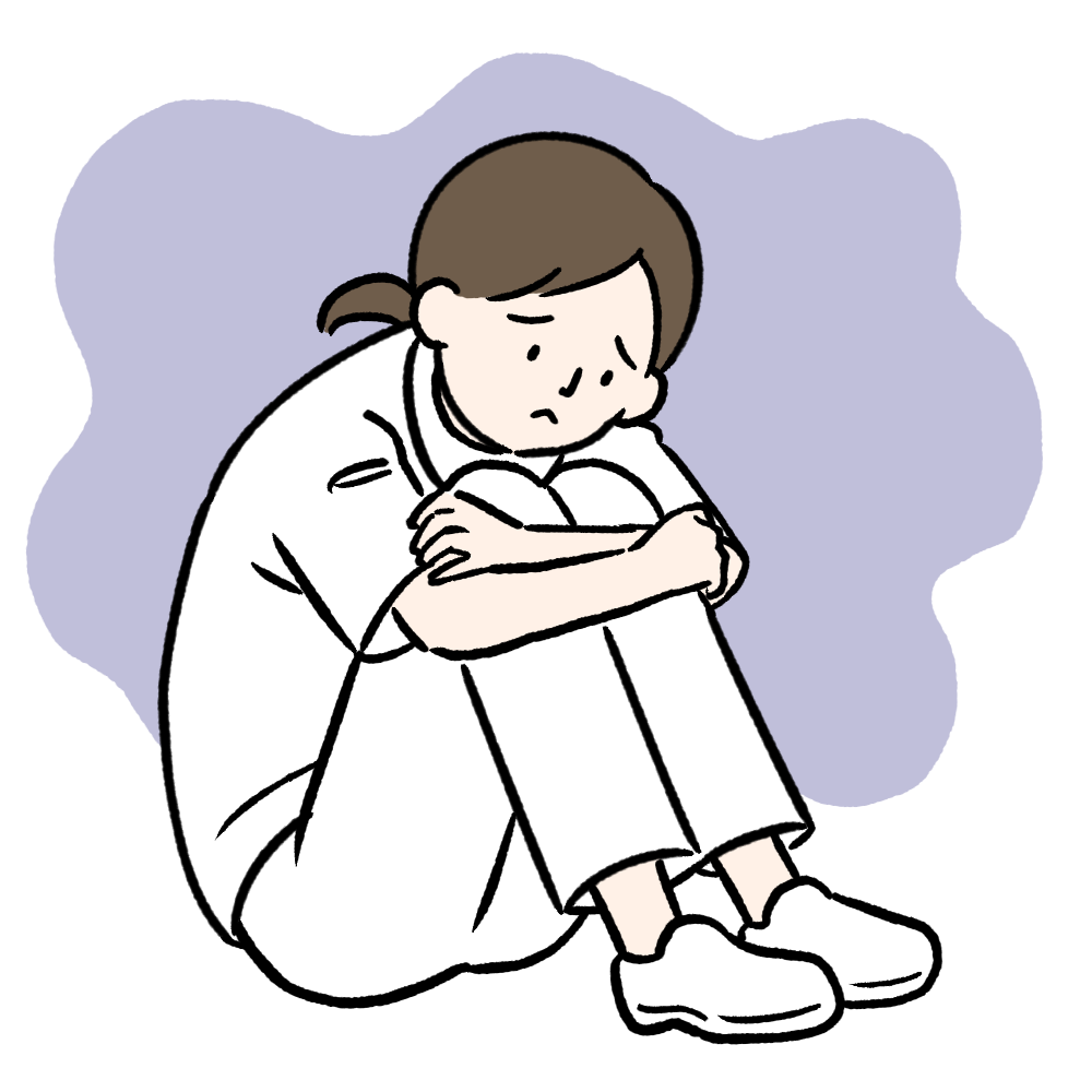 寂しい [看護師] のイラスト